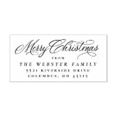 Frohe Weihnachts-elegante Rücksendeadresse Permastempel (Design)