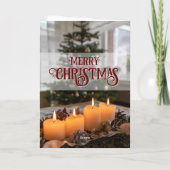 Frohe Weihnachts-elegante Weihnachtsbaumkranz Karte (Rückseite)