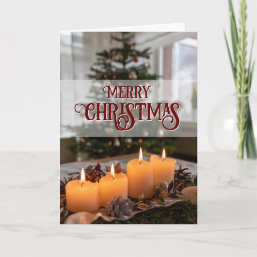 Frohe Weihnachts-elegante Weihnachtsbaumkranz Karte (Vorderseite)