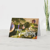 Frohe Weihnachts-elegante Weihnachtsbaumkugeln Karte (Rückseite)