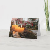 Frohe Weihnachts-elegante Weihnachtskerzen Karte (Rückseite)
