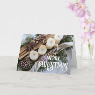 Frohe Weihnachts-elegante Weihnachtskerzen Karte