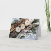 Frohe Weihnachts-elegante Weihnachtskerzen Karte (Vorderseite)