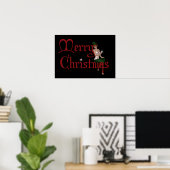 Frohe Weihnachts-Elf Design 1 - Feiertage Print Poster (Heimbüro)