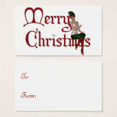 Frohe Weihnachts-Elf-Design 1 - Weihnachtsgeschenk (Vorne & Hinten)