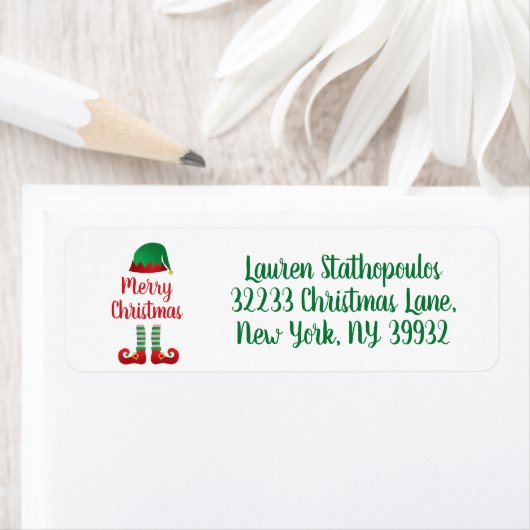 Frohe Weihnachts-Elf Outfit Red Typografy (Insitu)