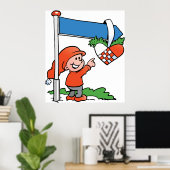 Frohe Weihnachts-Elf-Poster Poster (Heimbüro)
