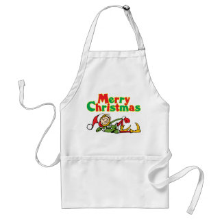 Frohe Weihnachts-Elf-Schürze Schürze