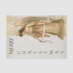 Frohe Weihnachts-Engel in Cream und Gold Urlaub Seidenpapier