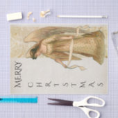 Frohe Weihnachts-Engel in Cream und Gold Urlaub Seidenpapier (Handwerk)