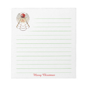 Frohe Weihnachts-Engel-Notepad - Vorlage Notizblock