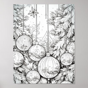 Frohe Weihnachts-Erwachsenenfarben Poster