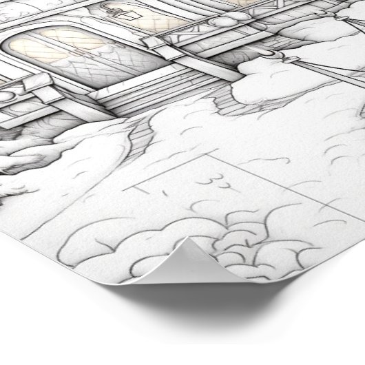 Frohe Weihnachts-Erwachsenenfarben Poster (Ecke)