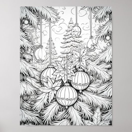 Frohe Weihnachts-Erwachsenenfarben Poster