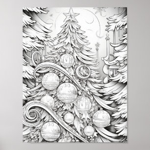 Frohe Weihnachts-Erwachsenenfarben Poster