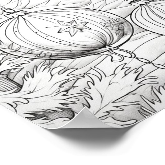 Frohe Weihnachts-Erwachsenenfarben Poster (Ecke)