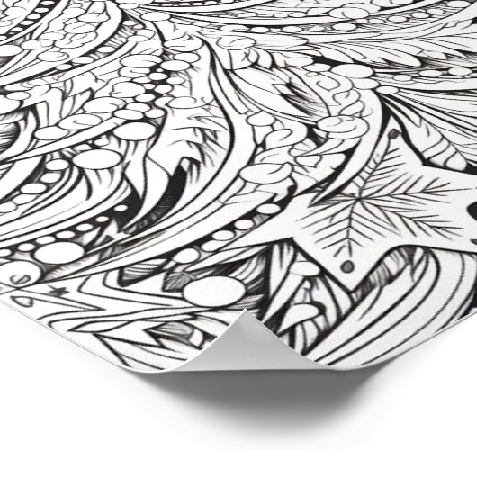 Frohe Weihnachts-Erwachsenenfarben Poster (Ecke)