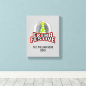 Frohe Weihnachts-Extra-Feierlichkeiten Familie Zuh Leinwanddruck (Insitu (Holzboden))