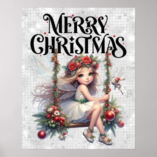 Frohe Weihnachts-Fairy-Poster Poster (Vorne)