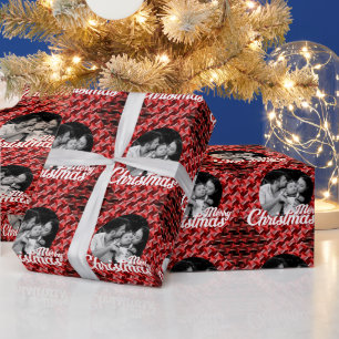 Frohe Weihnachts Familiar Foto Custome Geschenkpapier