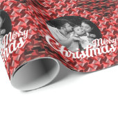 Frohe Weihnachts Familiar Foto Custome Geschenkpapier (Rolleneckpunkt)