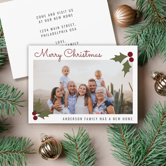 Frohe Weihnachts Familie Foto Cherry Holiday Movin Ankündigung