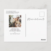 Frohe Weihnachts Familie Foto Collag Moderner Urla Postkarte (Rückseite)