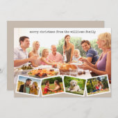 Frohe Weihnachts-Familie Foto Collage Feiertagskarte (Vorne/Hinten)
