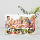 Frohe Weihnachts-Familie Foto Collage Feiertagskarte (Stehend Vorderseite)