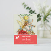 Frohe Weihnachts Familie Foto Postkarte (Stehend Vorderseite)