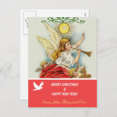 Frohe Weihnachts Familie Foto Postkarte (Vorne/Hinten)