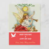 Frohe Weihnachts Familie Foto Postkarte (Vorderseite)