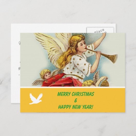 Frohe Weihnachts Familie Foto Postkarte (Vorne/Hinten)