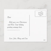 Frohe Weihnachts Familie Foto Postkarte (Rückseite)