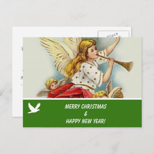 Frohe Weihnachts Familie Foto Postkarte (Vorne/Hinten)