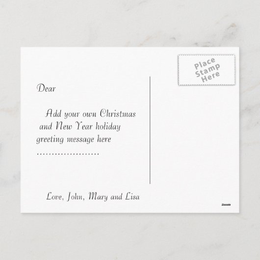 Frohe Weihnachts Familie Foto Postkarte (Rückseite)