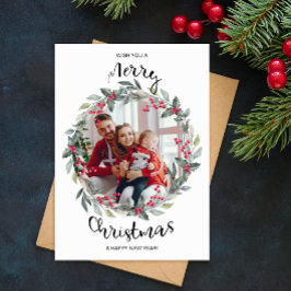 Frohe Weihnachts Familie Foto Weihnachtskarte Feiertagskarte