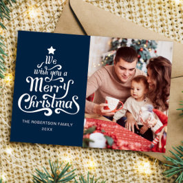 Frohe Weihnachts Familie Foto Weihnachtskarte Feiertagskarte