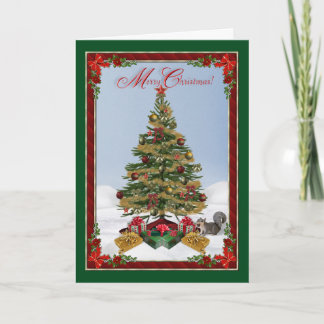 Frohe Weihnachts Familie und Freunde Grußkarte Feiertagskarte