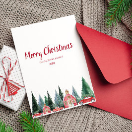 Frohe Weihnachts Familienname Faltkarte Feiertagskarte