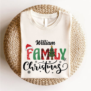 Frohe Weihnachts-Familienname passt modern T-Shirt