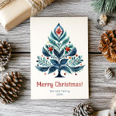 Frohe Weihnachts Familienurlaubskarte Einladung