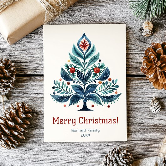 Frohe Weihnachts Familienurlaubskarte Einladung