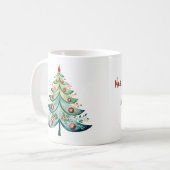 Frohe Weihnachts Familienurlaubskarte Kaffeetasse (Vorderseite Links)