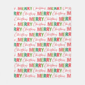 Frohe Weihnachts farbenfrohe Retro Typografie Must Fleecedecke (Vorderseite)