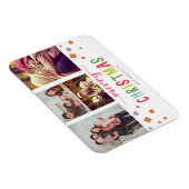 Frohe Weihnachts-Farbige 3-Foto Collage Geschenkbo Magnet (Rechte Seite)