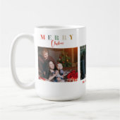 Frohe Weihnachts-farbige Familie Collage Typografi Kaffeetasse (Links)