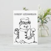 Frohe Weihnachts-Farbkarte Feiertagskarte (Stehend Vorderseite)