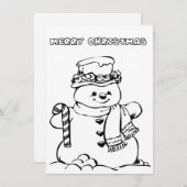 Frohe Weihnachts-Farbkarte Feiertagskarte (Vorne/Hinten)