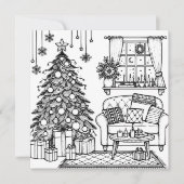 Frohe Weihnachts-Farbseite Einladung (Vorderseite)